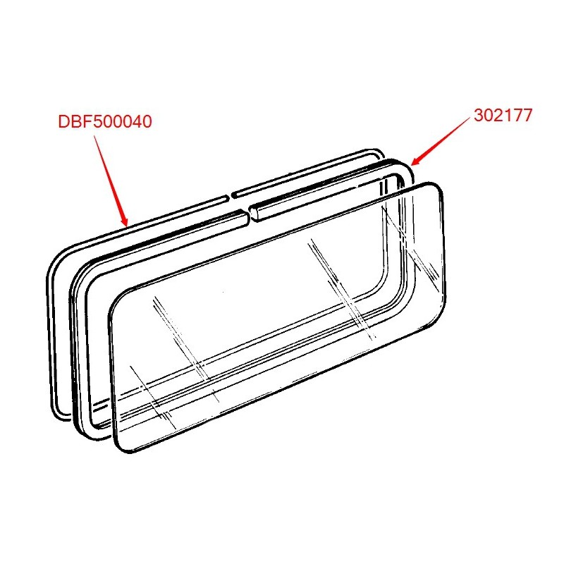 Kit joints pour 1 fenêtre hard top 109"