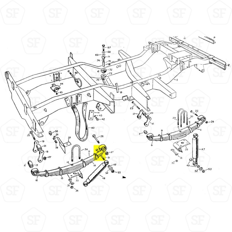 Bolt for shock absorber Serie 1 1948-53
