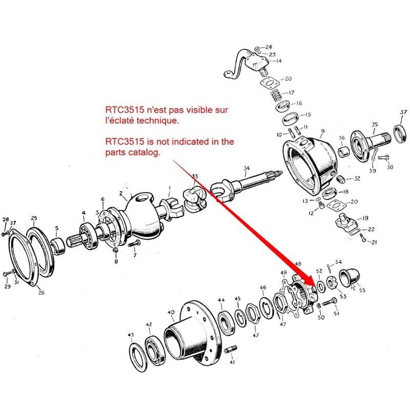 Half shaft end felt and rubber seal 1948-80