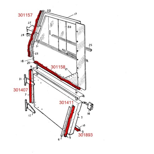 Kit joints pour 1 porte - Serie 80" & Minerva