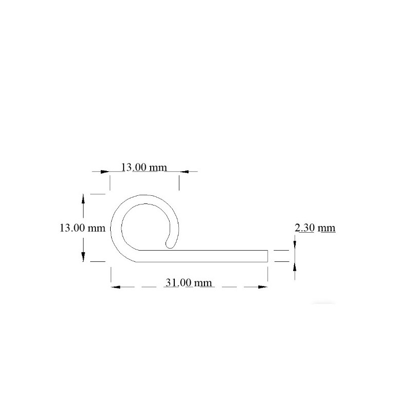 Joint bas de porte - tablier 80"