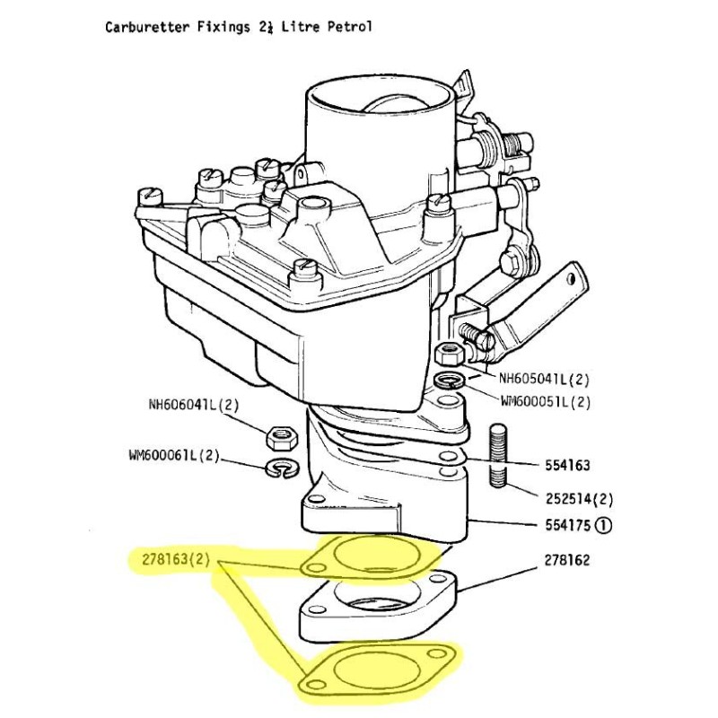 Joint collecteur échappement - pièce isolante carburateur