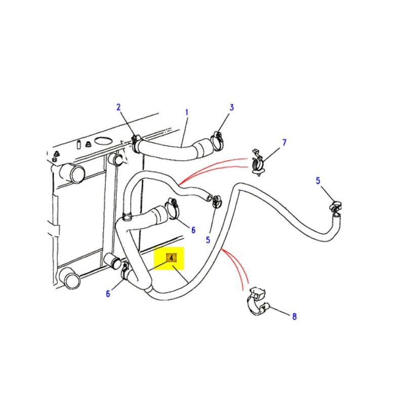 Tuyau refroidissement inférieur - 300TDi