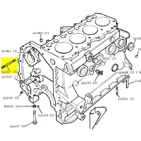 Stud for front cover and water pump