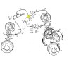 T piece for front brake pipes - 3 way - 1948-53