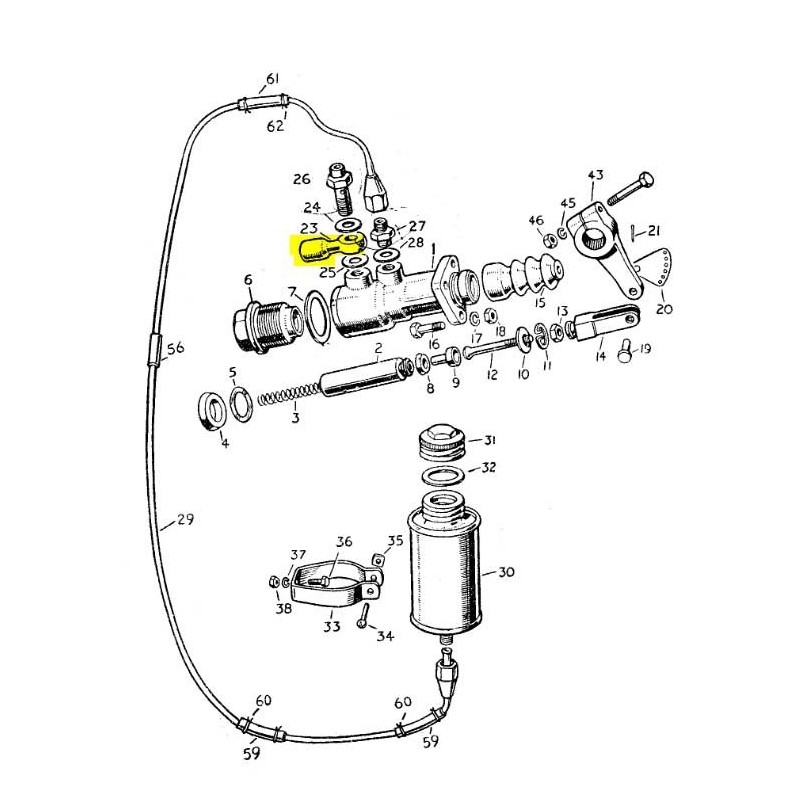 Raccord orientable - maître cylindre