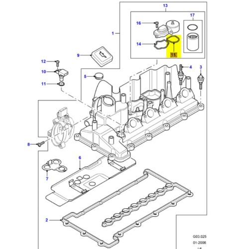 Joint couvercle arbre à cames