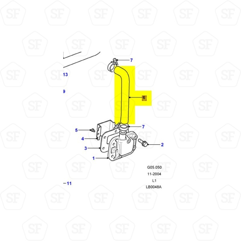 Hose crankcase breather oi - 300TDil