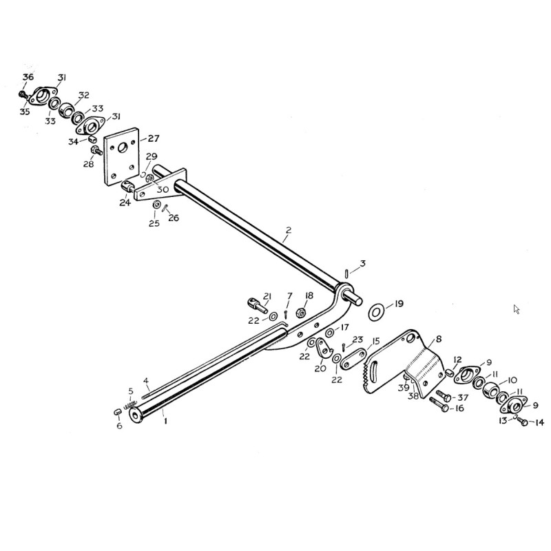 Mécanisme de frein à main 1948-1953
