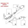 Exhaust kit Def100 300TDi - with catalyst.