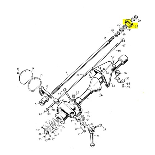 Tôle cache poussière colonne de direction