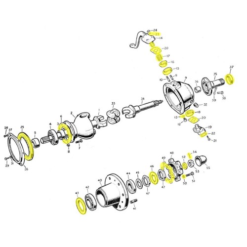 Kit de révision pont avant sauf différentiel - Serie 1 & Minerva