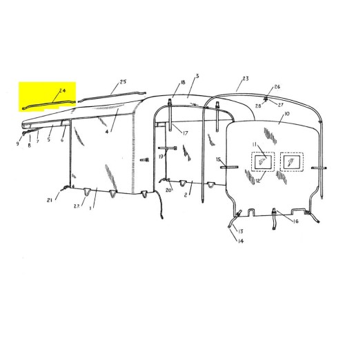 Front tie tube RH - Minerva - used