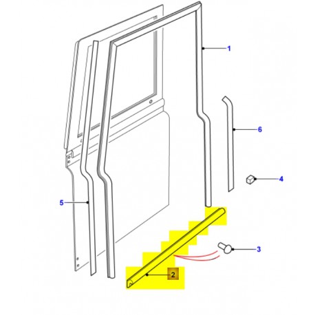 Joint bas de porte avant