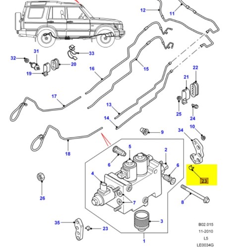 Collet clip air suspension pipe ACE