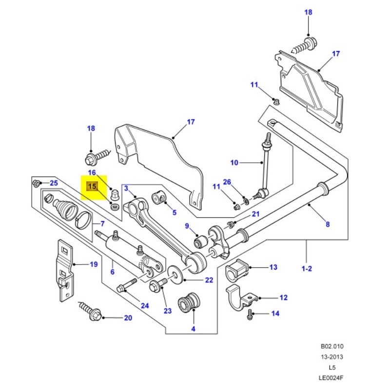 Washer pipe to actuator