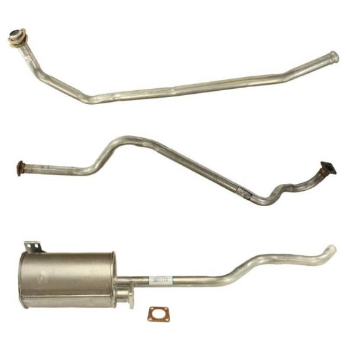 Full Exhaust System 109 petrol 2 door - 1961-73 - Steel
