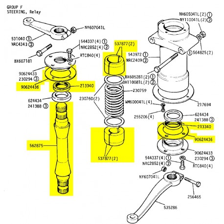 Steering relay repair kit