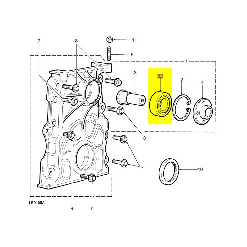 Bearing front fan TD5