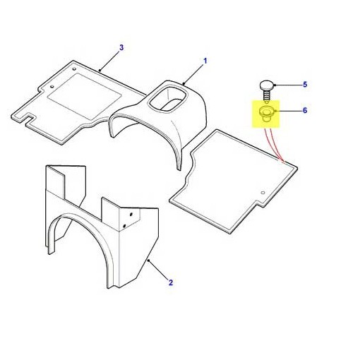 Clip femelle pour fixation moquette (50x)