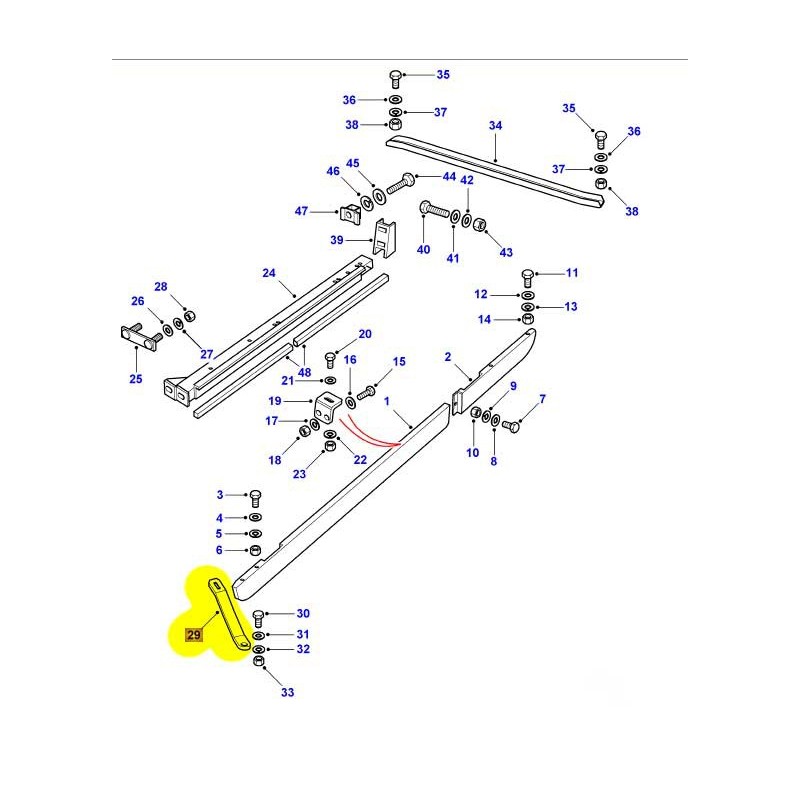 Sill stay front Def 2007-...
