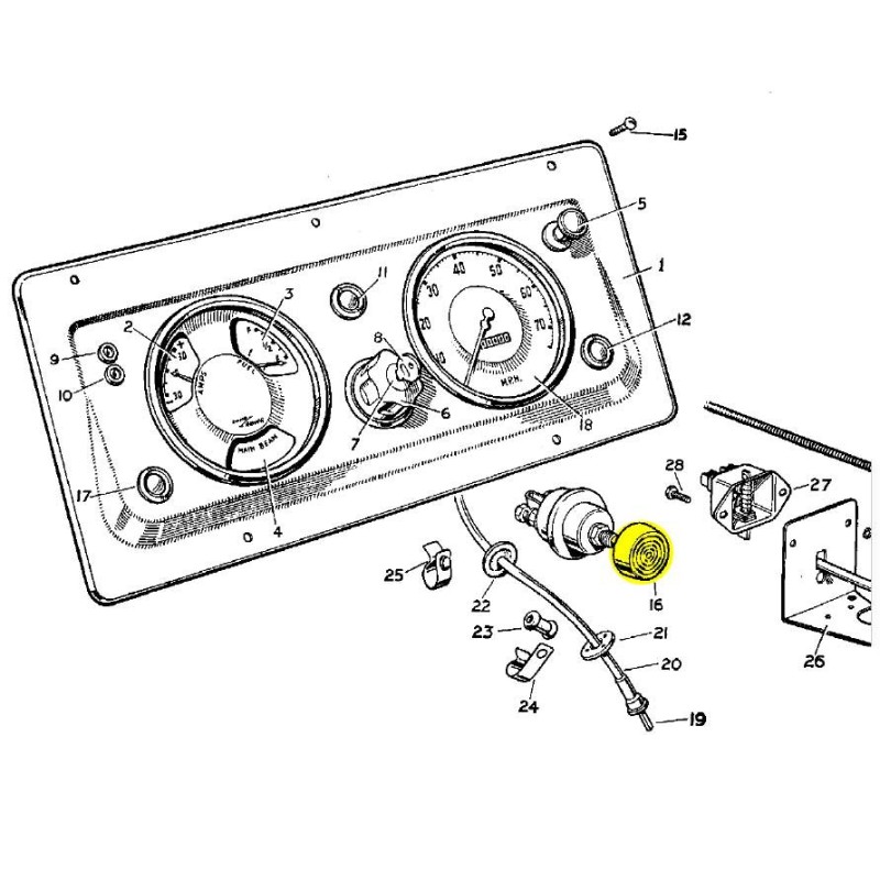Button starter switch - used