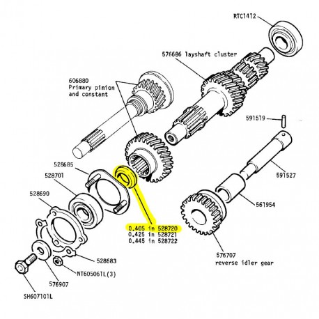 Spacer for layshaft +0.405"