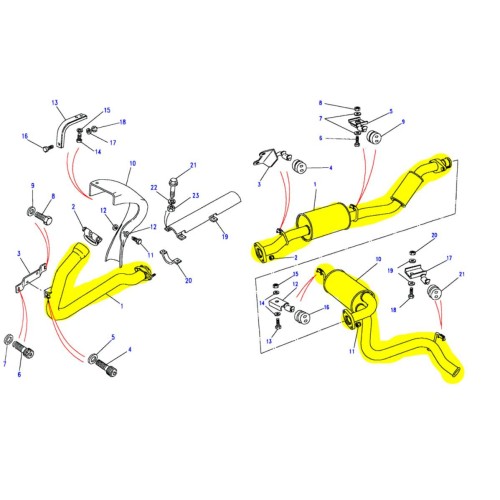 Lighe d'échappement Def90 200TDi