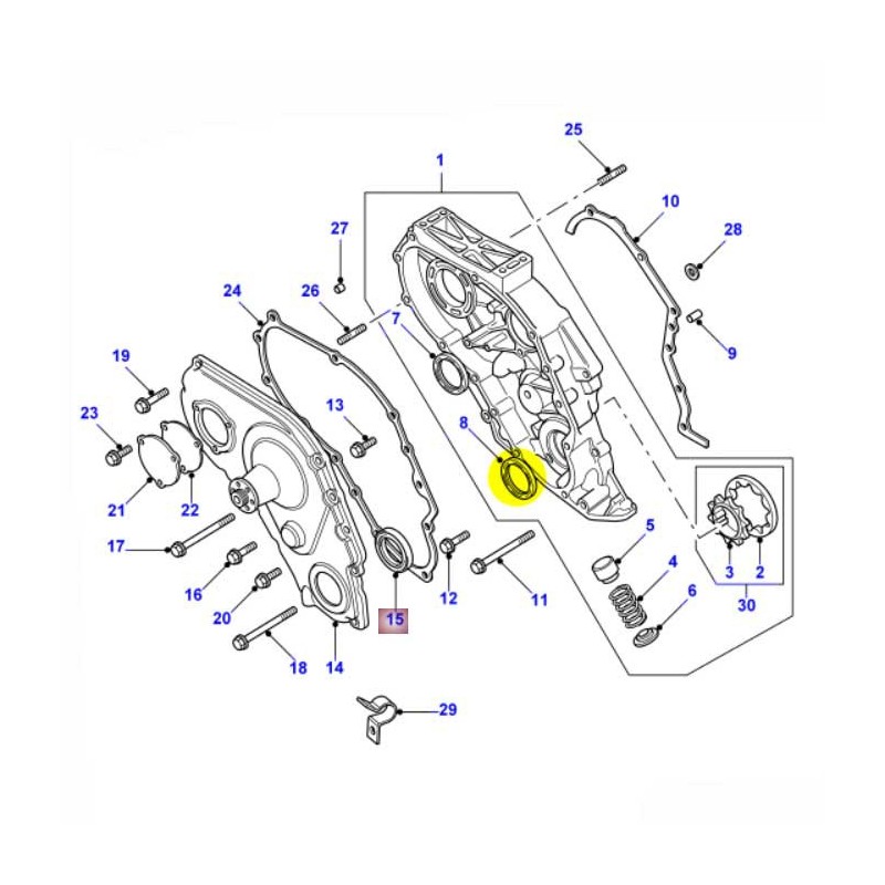 Front cover oil seal inner