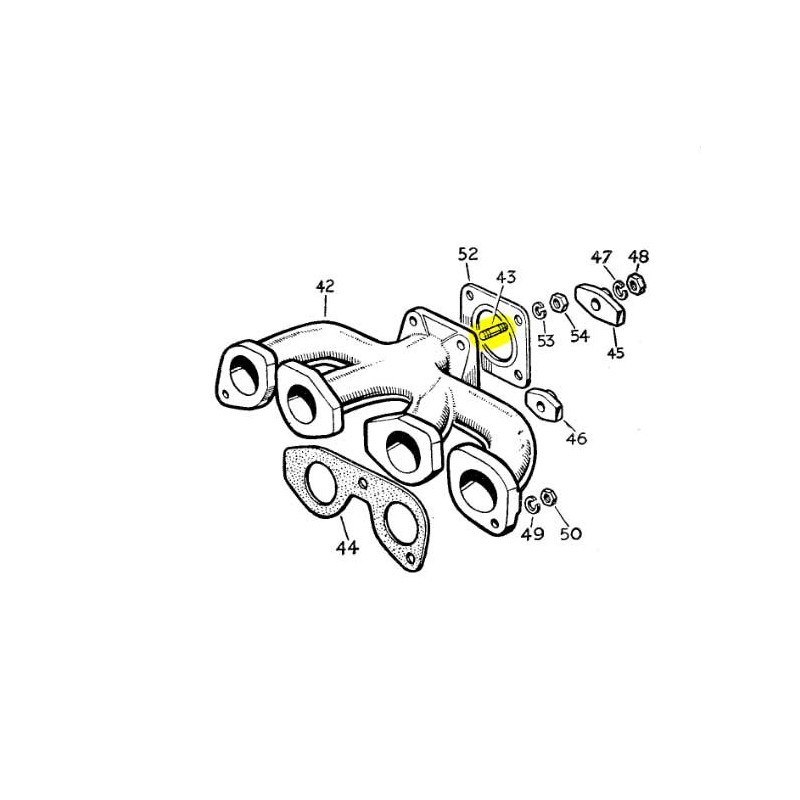 Stud for exhaust manifold 5/16 BSF