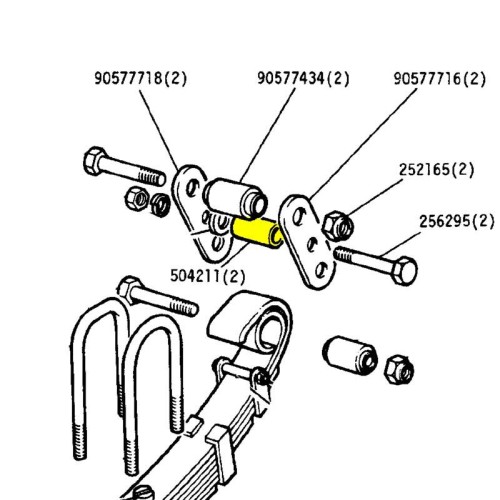 Spacer shackle plate front