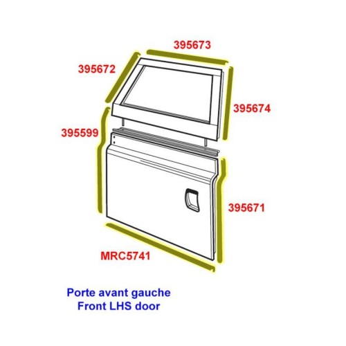 Kit joints de porte avant gauche
