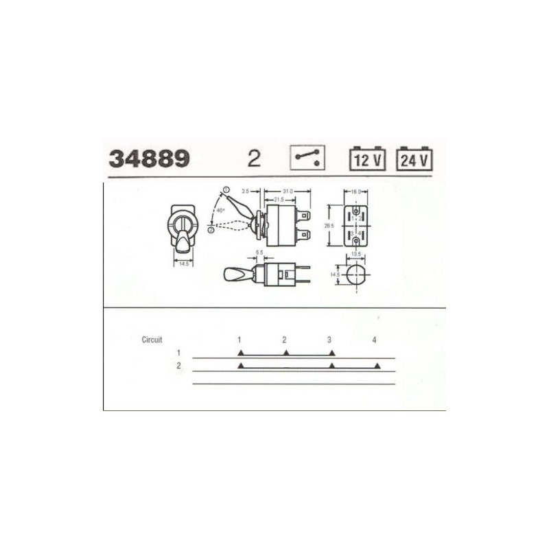 Wiper switch Serie 2A
