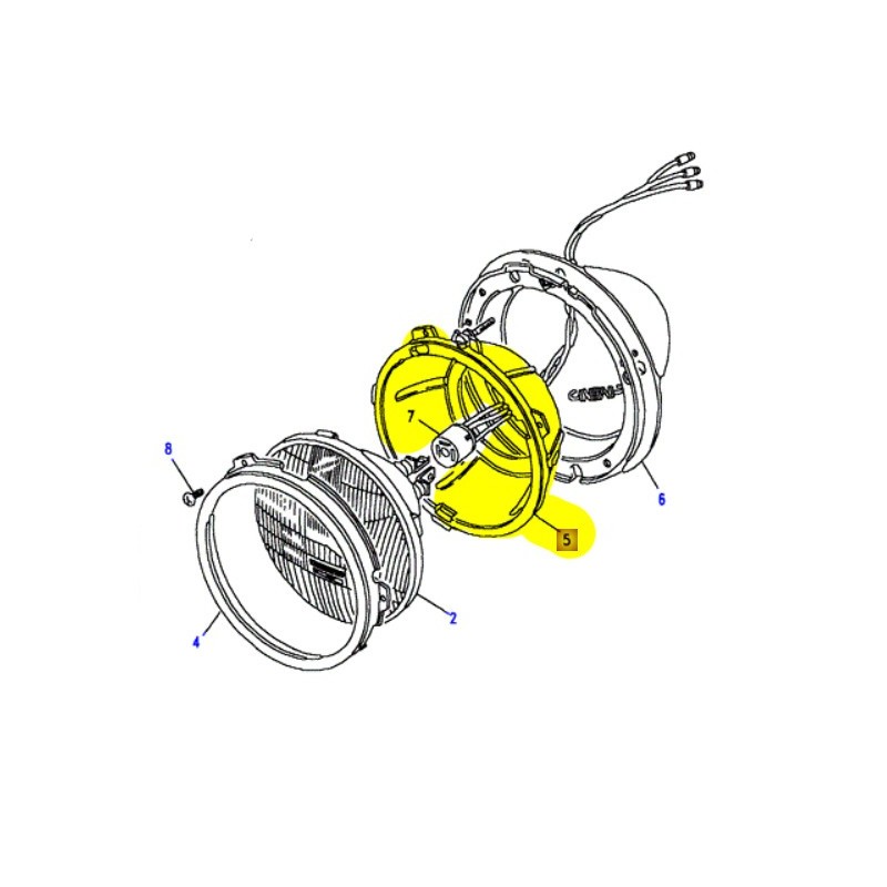 Support optique de phare 7"
