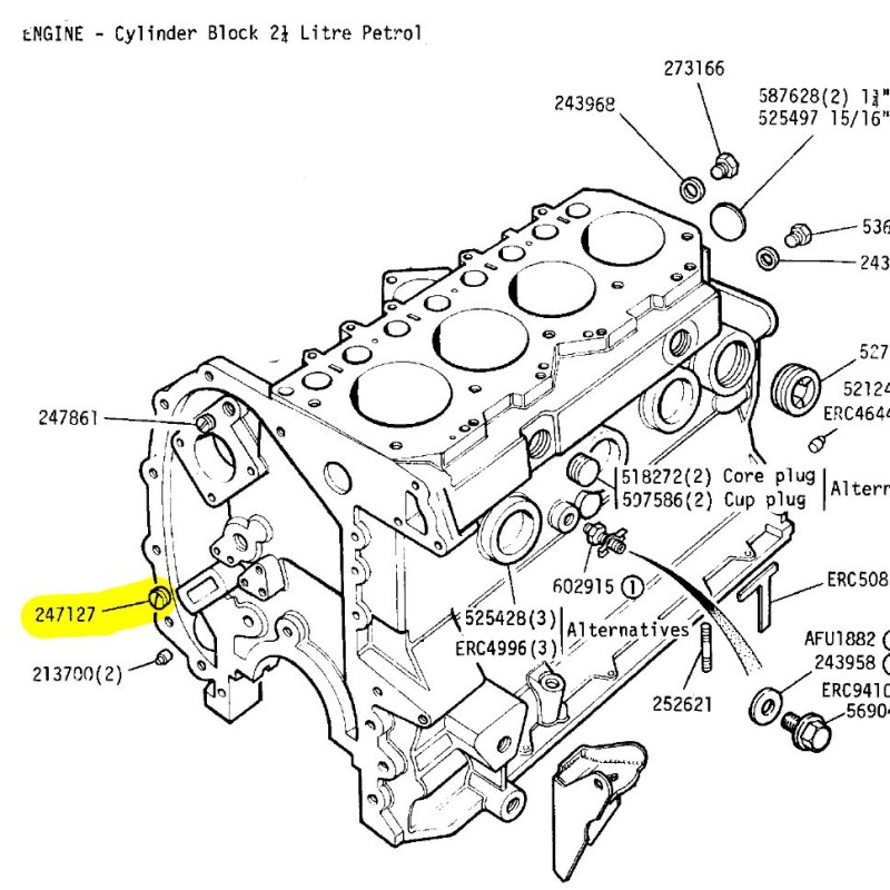 Plug - cylinder block oil way
