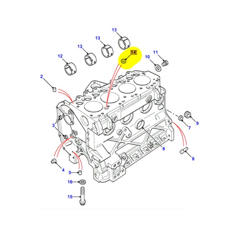 Cuvette - face supérieur bloc moteur