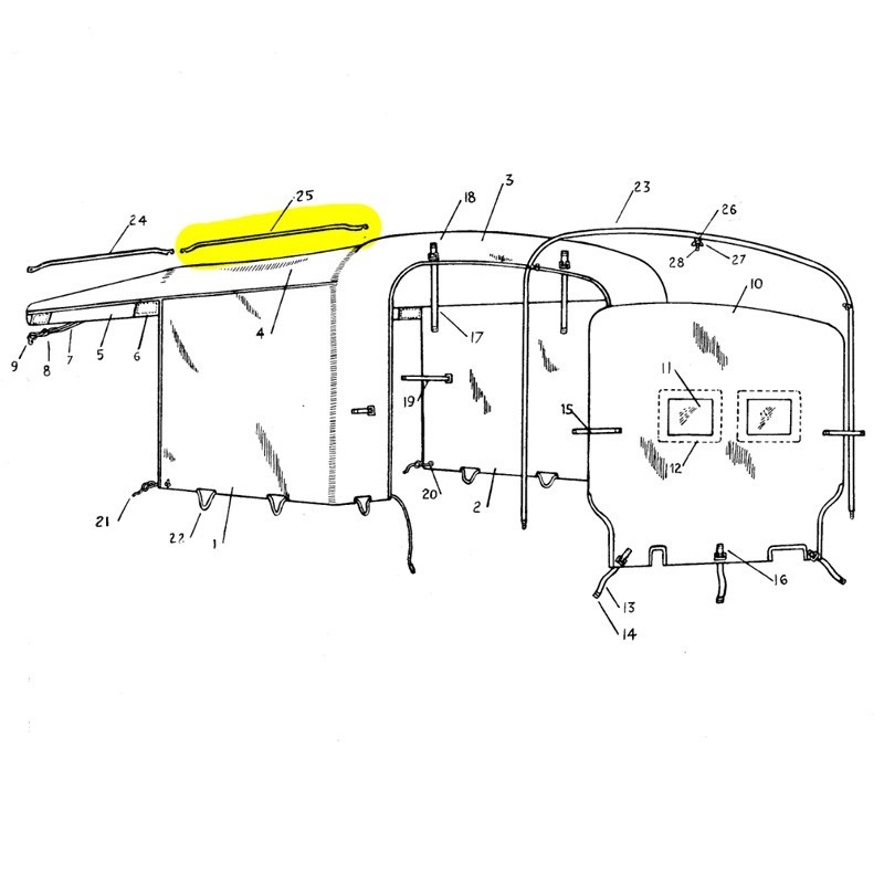 Rear horizontal tie bars