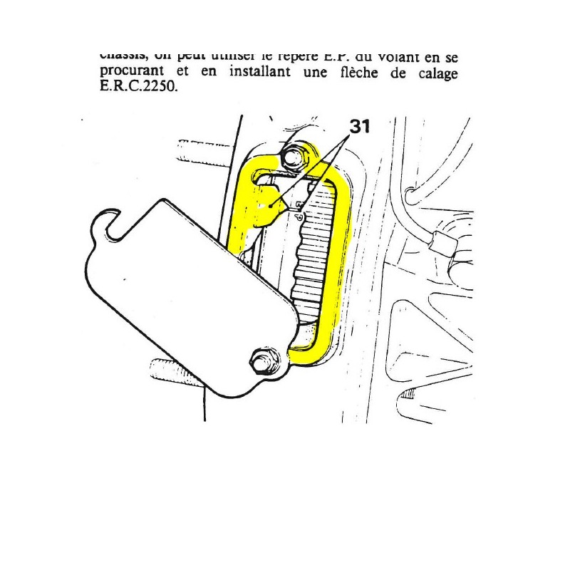 Indicator for timing on flywheel housing