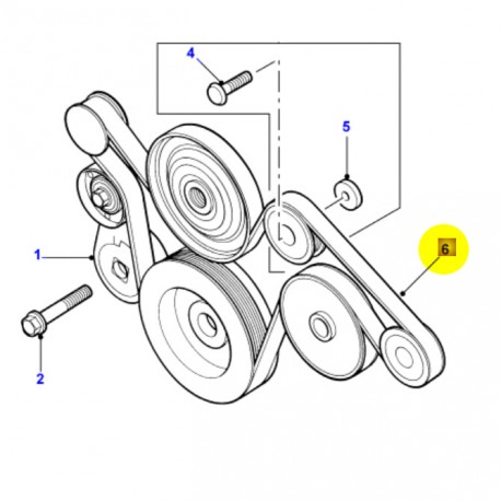 Alternator drive belt TD5 - no airco