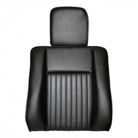 Deluxe front outer back with headrest black vinyl