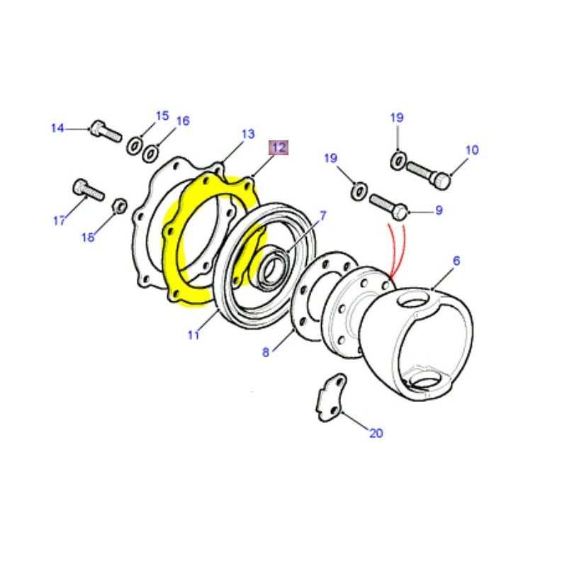 Gasket swhivel housing seal plate 1983-2006