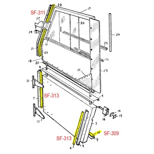 Kit lattes pour 1 porte - Serie 80" & Minerva