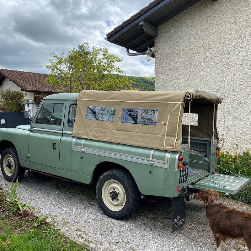 109" 3/4 hood canvas - with side windows