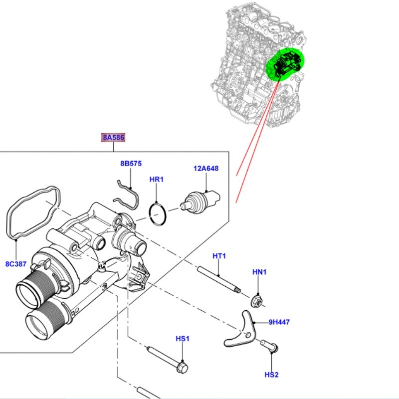 Thermostat moteur 2.2L TD4