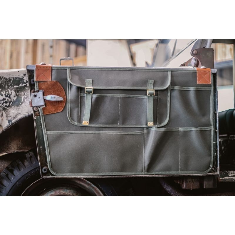 Pair front canvas door card - 80" & Minerva - Khaki