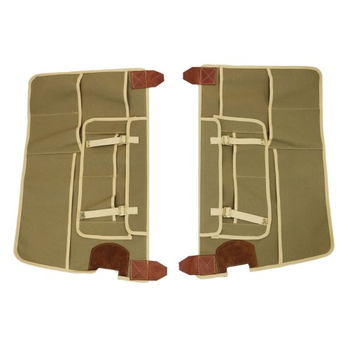 Pair front canvas door card - 80" & Minerva - Sand