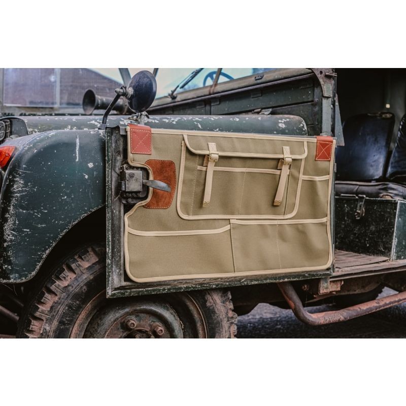 Pair front canvas door card - 86/88" - Sand