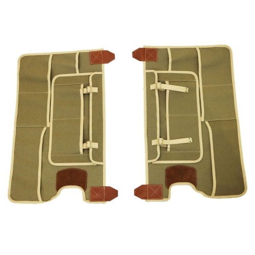Pair front canvas door card - 86/88" - Sand