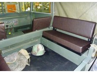 Bench seat 2 men - galvanised frame -brown