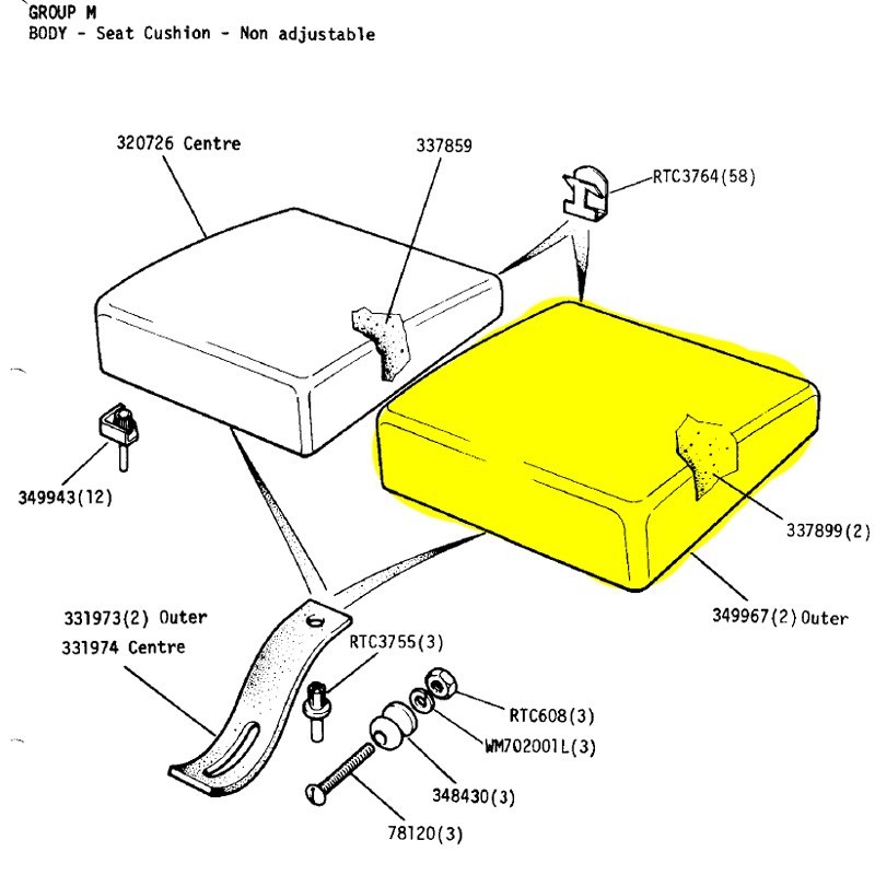 Standard front outer base black vinyl